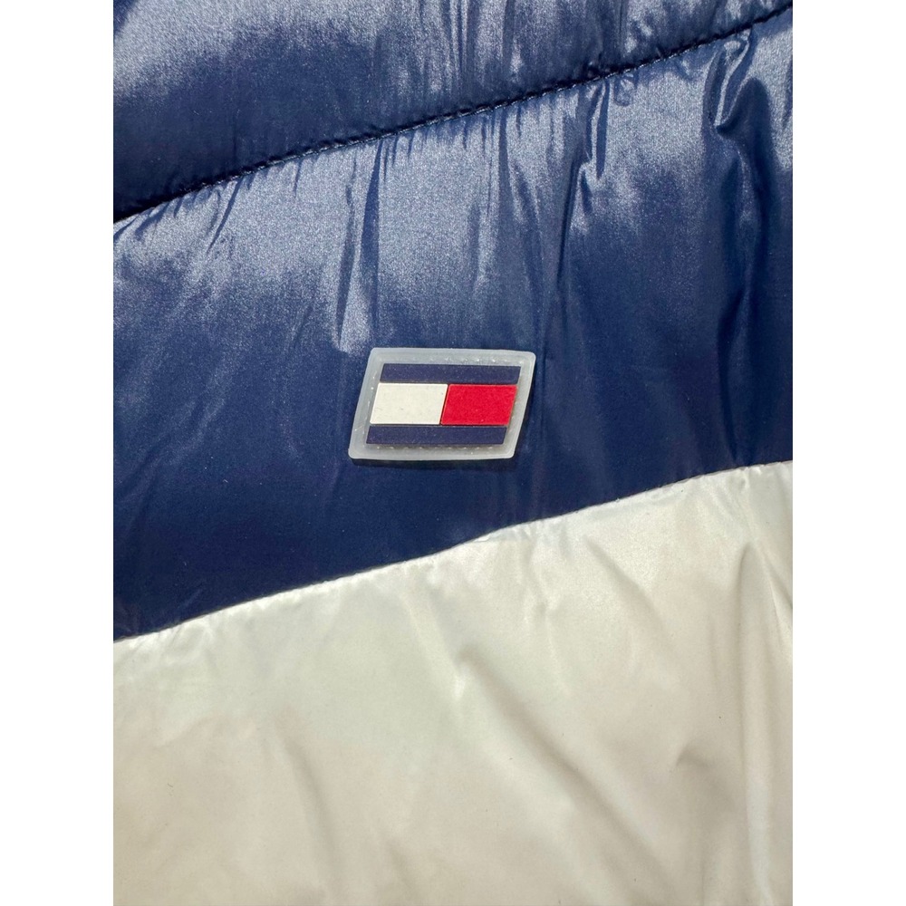 Tommy Hilfiger Sport Womens Puffer Jacket Classic Colorblock Navy White Red M - Picture 5 of 8